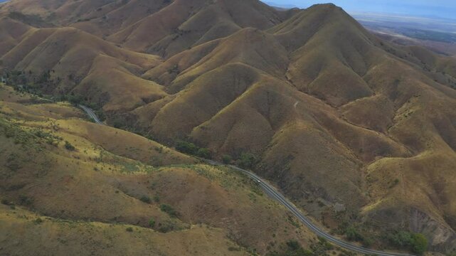 Aerial view of flinders ranges and valleys, Australia.