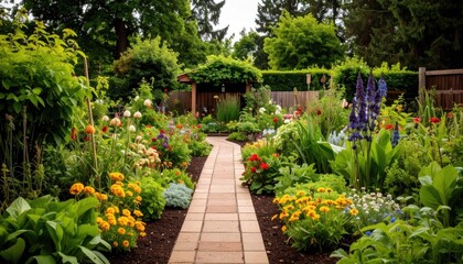 Obraz premium Lush garden path