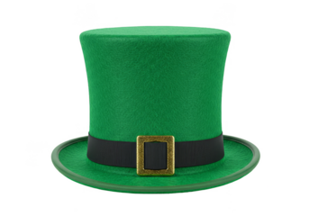 Isolated Sparkle Green Top Hat For Saint Patrick Day Holiday Festival