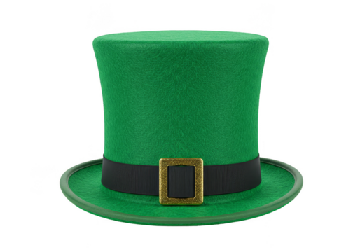 Isolated Sparkle Green Top Hat For Saint Patrick Day Holiday Festival
