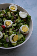 Salade Fra&icirc;che aux &OElig;ufs Durs