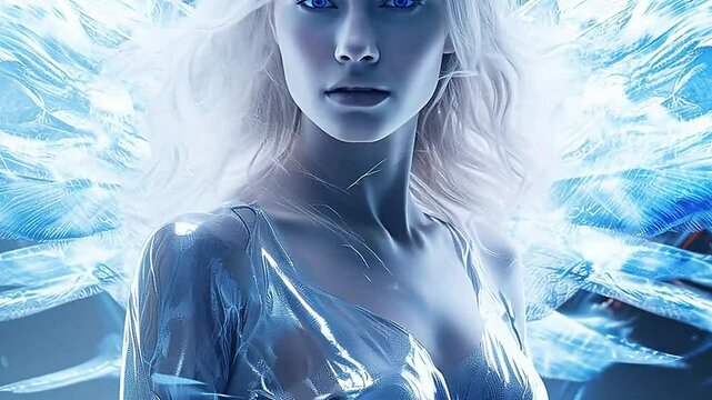 angel in Delfts Blauw realistis,ai generative