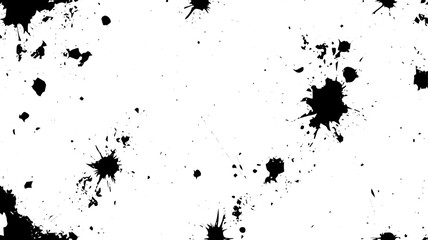 Minimal Ink Splatters on White Background for Modern Grunge and Artistic Designs