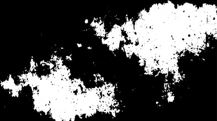 Rough Grunge Splatter Texture, High-Contrast Black and White Abstract Distressed Overlay for Design Projects