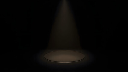 Elegant black background with soft spotlight