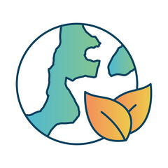 Sustainability – Earth with Leaves Representing Green Technology, Environmental Impact, and Sustainable AI Innovations on Transparent Background. 