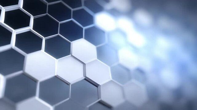Honeycomb of Innovation: A mesmerizing close-up view of a modern honeycomb structure, illustrating intricate patterns and futuristic design elements.