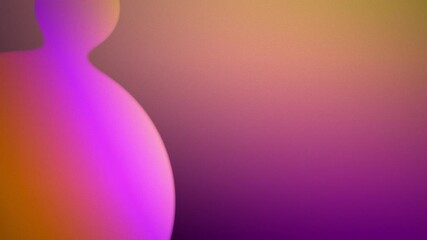 An animation loop of an orange and pink gradient sphere emitting glowing sticky particle fragments diagonally in various directions across a pink and yellow grainy backdrop - Powered by Adobe