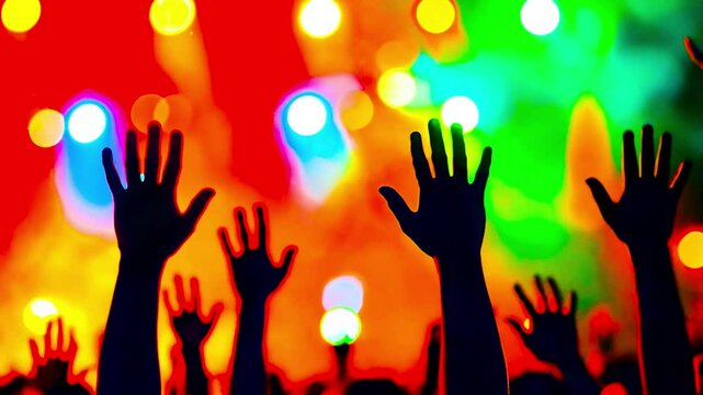 hand party people night dark dancing crowd