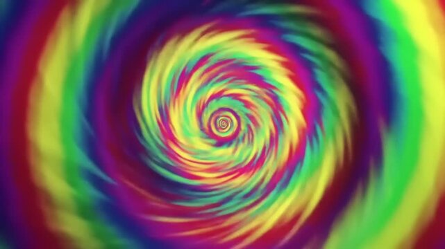 Rainbow Swirl Vortex Abstract Art.