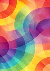 Obraz premium 177. Tiled rainbow arc pattern with vibrant gradient