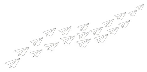 vector illustration of a origami plane