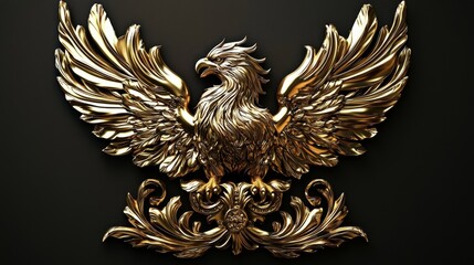 Obraz premium An elegant golden griffin illustration for your collection.