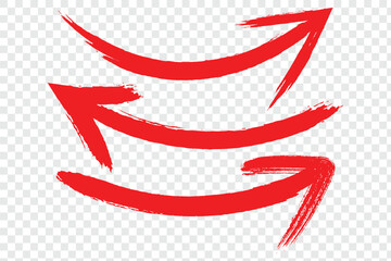 Grunge arrow vector. grunge arrow brush. Hand drawn arrow pointing. Vector illustration.