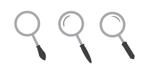 Set of a search magnifying glass icon. Search Icon vector illustration, magnifying glass sign and symbol. Vector Illustration.
