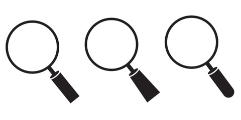 Set of a search magnifying glass icon. Search Icon vector illustration, magnifying glass sign and symbol. Vector Illustration.