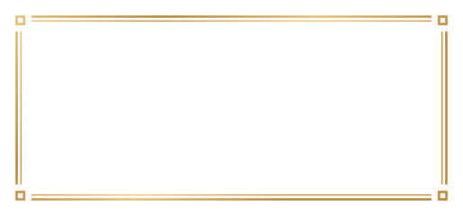 ゴールドのシンプルフレームセット