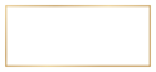 ゴールドのシンプルフレームセット