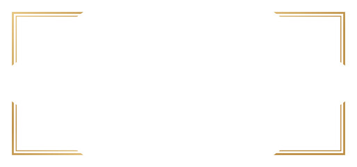 ゴールドのシンプルフレームセット