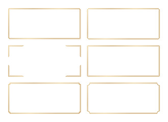 ゴールドのシンプルフレームセット