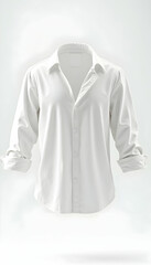 Classic White Shirt on Display, Long Sleeves Rolled Up