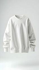 Floating White Sweatshirt in Clean Studio Lighting