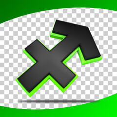 3d design isolated zodiac sagitarius