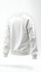Plain White Sweatshirt Isolated on White Background