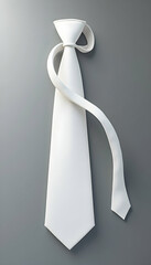 Formal Necktie Accessory Flat Lay on Gray Background
