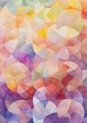110. Interlocking ring pattern in subtle pastel tones