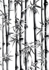 116. Bamboo pattern in vertical stripe layout