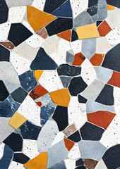 117. Modern terrazzo tile pattern with multicolor flecks