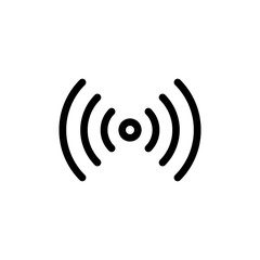 wireless icon isolated sign symbol vector, flat black linear illustration for web and app..eps
