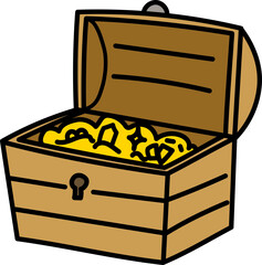 보물상자 손그림 일러스트
