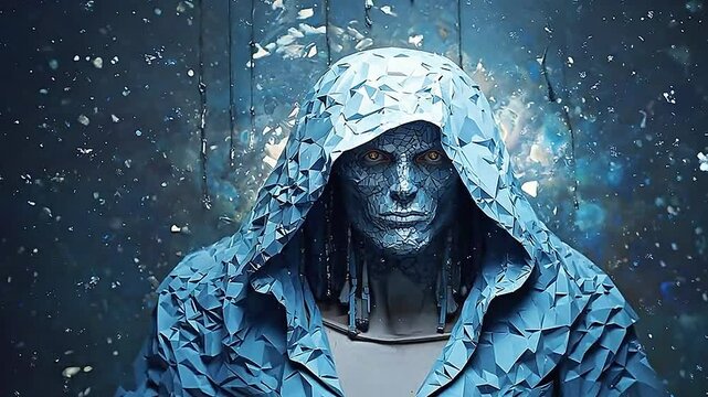 grim reeper in Delfts Blauw realistis, highly detailed,ai generative