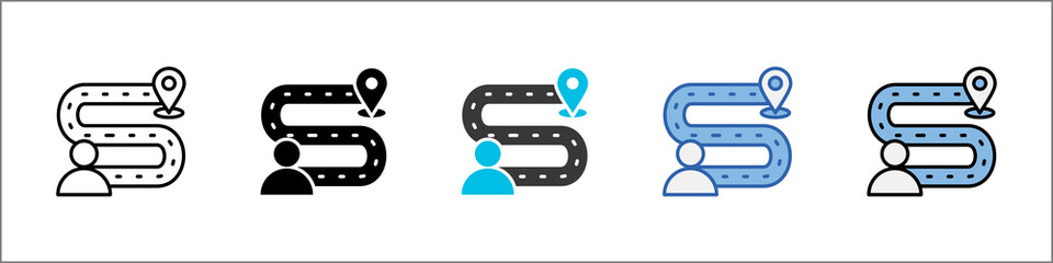 Track Icon Pack Multistyle Illustration