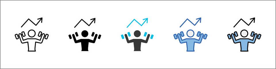 Workout Icon Pack Multistyle Illustration