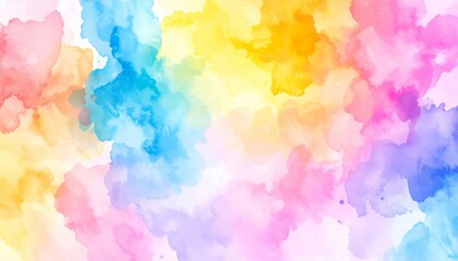 Abstract watercolor painting featuring a blend of vibrant colors creating a soft, dreamy, and textured effect.