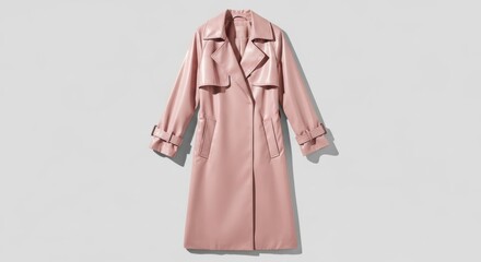 Stylish Pink Trench Coat Perfect for Various Seasons and Fashion Trends