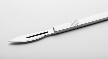 High-Quality Stainless Steel Scalpel on a Clean White Background for Surgical Precision and Medical Use
