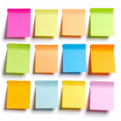 Colorful sticky notes background for reminders and creative brainstorming