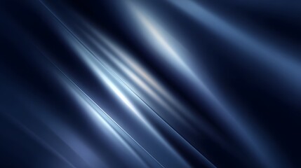 A captivating abstract background featuring a deep navy blue gradient with a mesmerizing metallic shine and dynamic digital lighting effects creating a sleek sophisticated