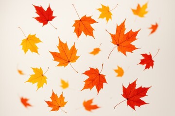 Autumn Leaves Cascade with Natural Movement and Seasonal Colors