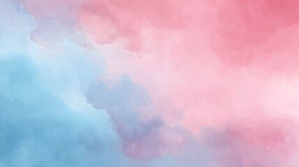 Naklejka premium A serene and delicate watercolor inspired gradient background in soft shades of pink and blue creating a dreamlike and minimalist aesthetic