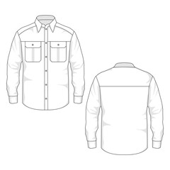 Long Sleeved Mens Shirts Vector Image and Illustrator