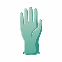 Obraz premium stylized latex glove icon in flat design with clean silhouette and medical-grade simplicity