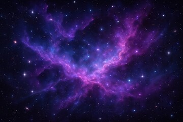 Mesmerizing Cosmic Nebula with Swirling Purple and Blue Energy Patterns Creating Ethereal Space Atmosphere