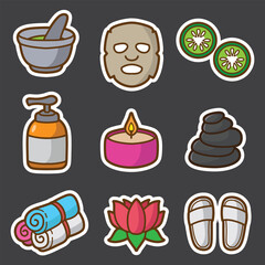 set of spa good for sticker, badge, element design, icon, print design, etc