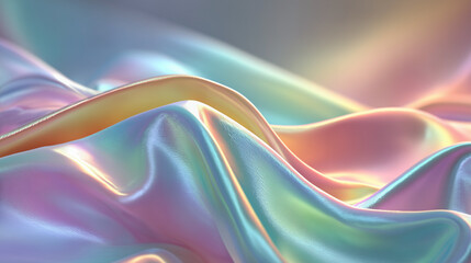 Naklejka premium Minimalist Abstract Iridescent Surface: A soft and smooth background with a colorful, pearlescent sheen, creating a modern design. 