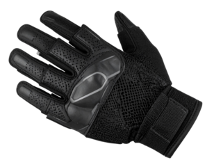 Single Sports Bike Glove with Velcro Strap and Air Mesh Detail, Angled Perspective, Isolated on Transparent Background”